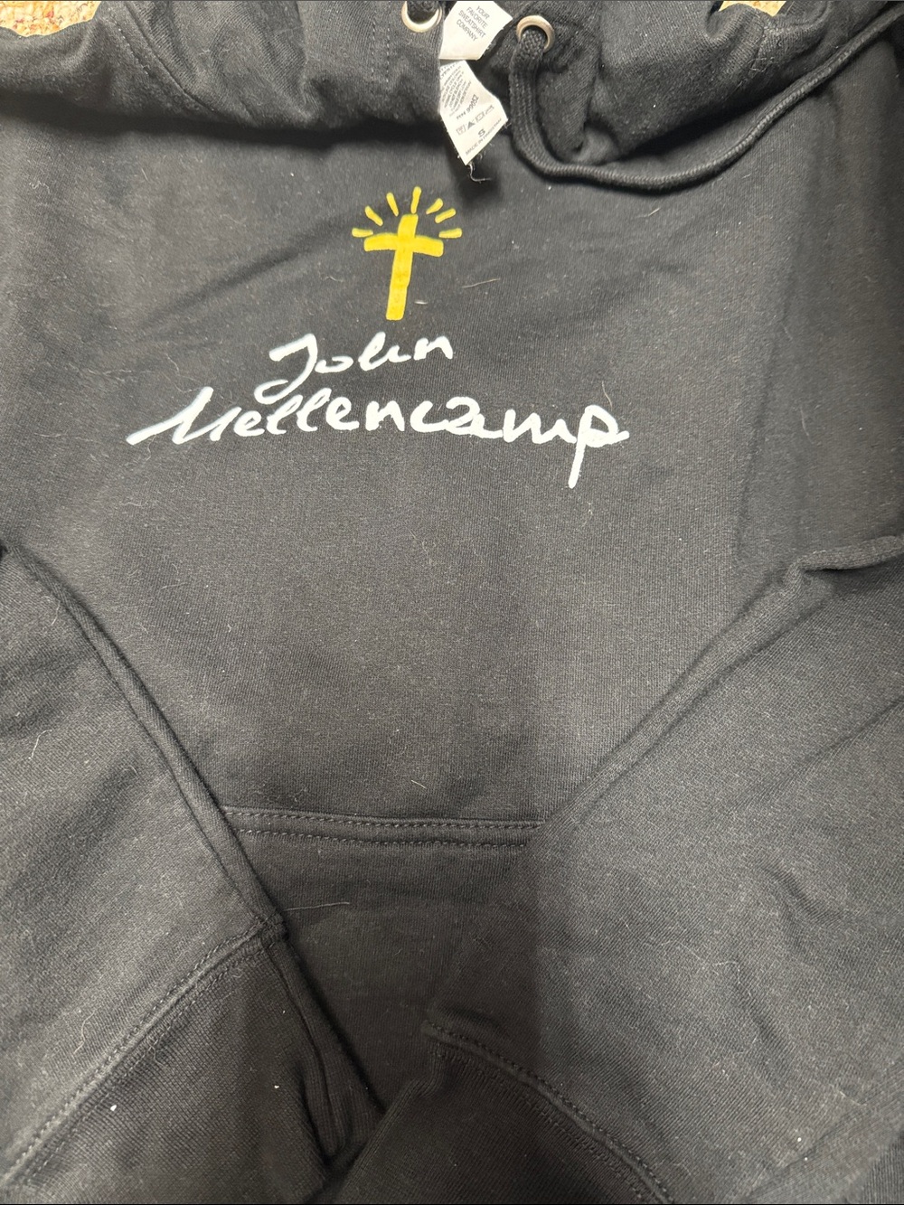 John Mellencamp tour black hooded sweatshirt